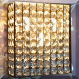 DL01. Pair of rare antique Austrian crystal sconces in a rectangular shape. 